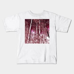 Magenta birches Kids T-Shirt